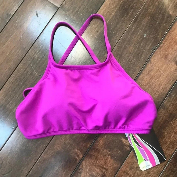 Dolfin bikini top Purple Women’s Size S Removable cups NWT Swim Beach Vacation - Picture 2 of 4